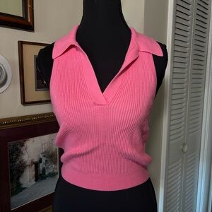 Abercrombie & Fitch Pink Ribbed Knit Top